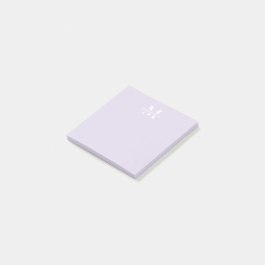 Monogram voor gepersonaliseerde naam post-it® notes (Schuin)