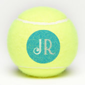 Monogram voor gepersonaliseerde naam tennisballen (Achterkant)