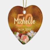 Monogram voor goudfloralen keramisch ornament (Links)