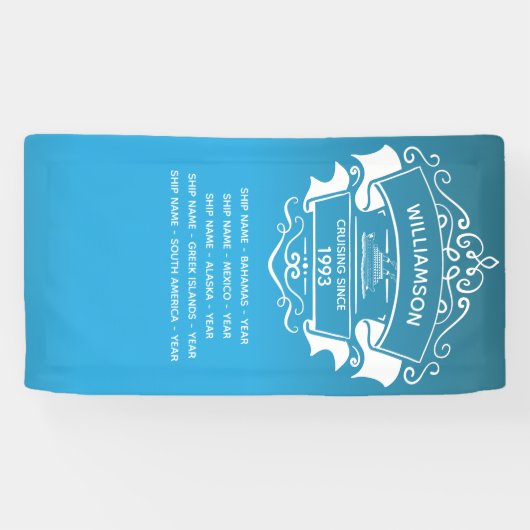 Monogram voor het achterdeurteken voor cruiseschep spandoek (Horizontaal)