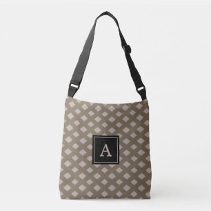 Monogram voor het lichtbeige diamantgeometrische p crossbody tas
