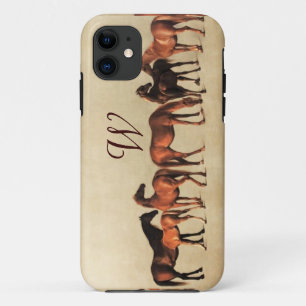 Monogram VOOR HORSES/MARS EN FOALS iPhone 11 Hoesje