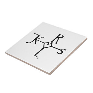 Monogram voor Karel de Grote-Gek Tegeltje