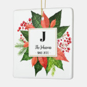 Monogram voor kerstfamilie keramisch ornament (Links)