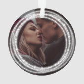 Monogram voor Merry and Bright Kerstmis Ornament (achterkant)