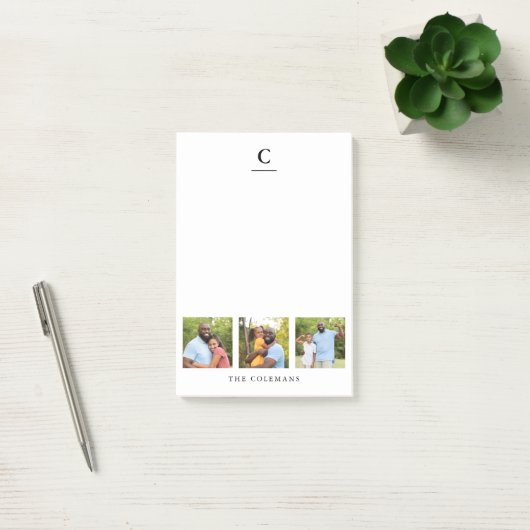 Monogram voor multi-fotoserie post-it® notes (Kantoor)