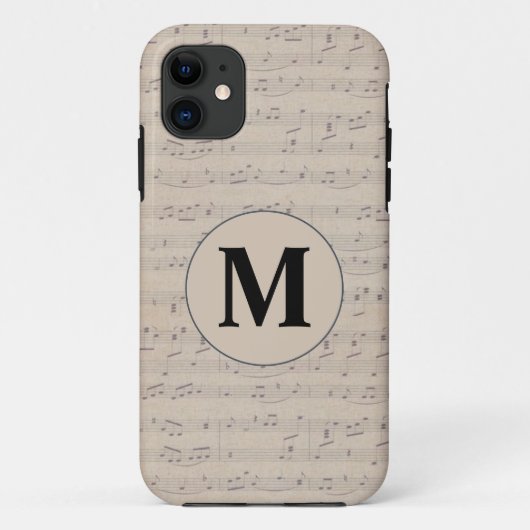 Monogram voor muziekblad Case-Mate iPhone case (Achterkant)