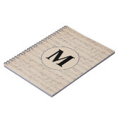 Monogram voor muziekblad notitieboek (Linkerzijde)