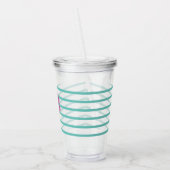 Monogram voor Paarse ijsstrip lint Acryl Drinkbeker (Links)