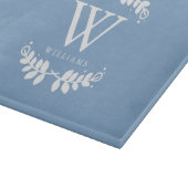 Monogram voor Periwinkle Blue Family Snijplank (Hoek)