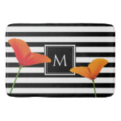 Monogram voor popy zwarte stripper badmat (Voorkant)