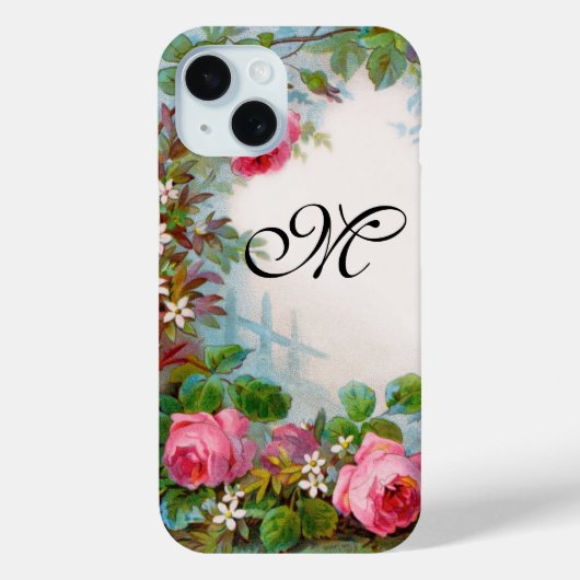 MONOGRAM VOOR rozen EN JASMINEN Case-Mate iPhone Case (Achterkant)