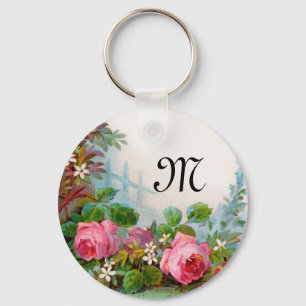 MONOGRAM VOOR rozen EN JASMINEN Sleutelhanger