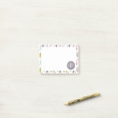 Monogram voor veren en pijlen post-it® notes (Op bureau)