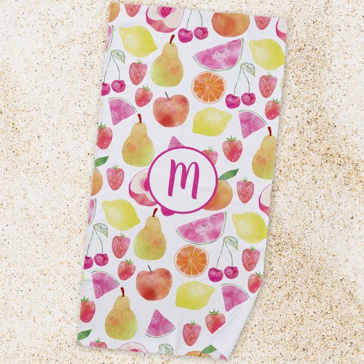 Monogram voor weekdieren strandlaken