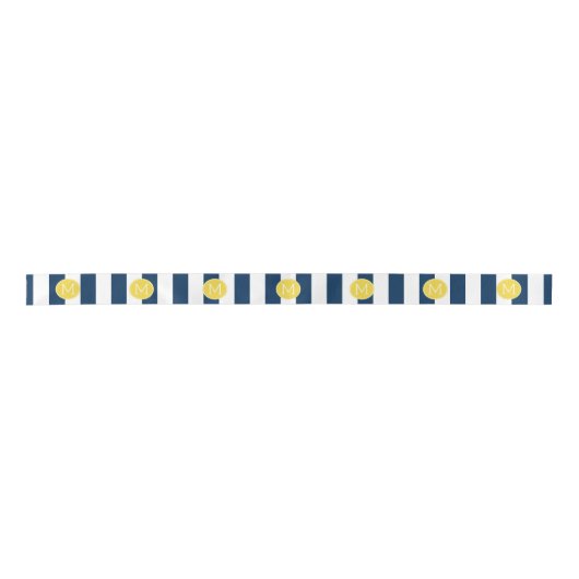 Monogram voor zeemacht en wit gestreepte trilpatro lint (Voorkant)