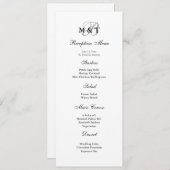 Monogram voor zwart-wit-reukmenu menu (Voorkant / Achterkant)