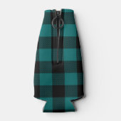 Monogram voor zwarte en Blauwgroen buffelcontrole Flesjeskoeler (Achterkant)