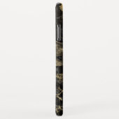 Monogram voor zwarte en goudmarmer Elegant Luxury Case-Mate iPhone Case (Achterkant/rechts)