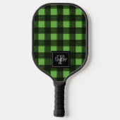 Monogram voor zwarte en kalkgroene buffels pickleball paddle (Achterkant)