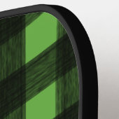 Monogram voor zwarte en kalkgroene buffels pickleball paddle (Links Detail)