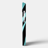 Monogram voor zwarte Zebra- en zwarte Zebrastripes Case-Mate iPhone Case (Achterkant / Links)