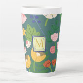 Monogram voorjaarschemicaliën latte mok (Voorkant)