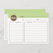 Monogram Vrijgezellenfeest Recipcard Briefkaart (Voorkant / Achterkant)