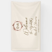 Monogram Vrijgezellenfeest Welkomstgebanner Spandoek (Verticaal)