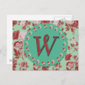  Monogram W Briefkaart (Voorkant / Achterkant)