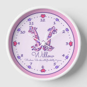 Monogram W coeurs filles nom signifiant horloge ro (Recto)