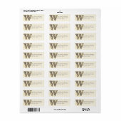 Monogram W Etiket (Full Sheet)