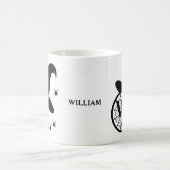 Monogram W Halloween Witch Spiders Jouw naam Koffiemok (Center)