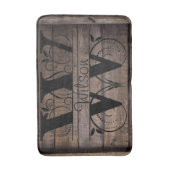 Monogram W Initiaal Bath, Kitchen Mat Cabin Rustic (Voorkant Verticaal)