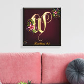 Monogram W Premium Wrapped Canvas (gloss) Afdruk (Insitu (Woonkamer))