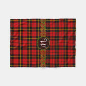Monogram Wallace Tartan Fleece Deken (Voorkant (Horizontaal))