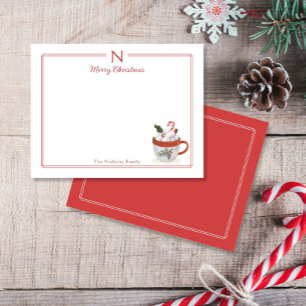 Monogram Warme Chocolade Familie Pret Kerst Kantoo Notitiekaartje