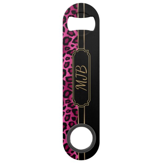 Monogram warmroze luipaard speed flessenopener (Voorkant)