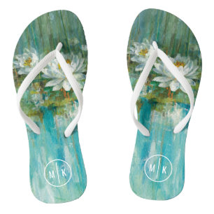 Monogram Water Lily Pond Teenslippers