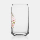 Monogram Watercolor Blush Pink Rose Flowers Floral (Gauche)