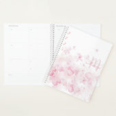 Monogram Watercolor Pink 2025 Floral Planner (Devant avec enveloppe)