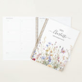 Monogram Watercolor Rustic Pretty Wildflower Field (Devant avec enveloppe)