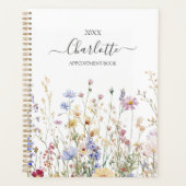 Monogram Watercolor Rustic Pretty Wildflower Field (Devant)