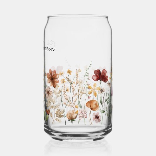 Monogram Watercolor Wildflower Pretty Floral (Gauche)