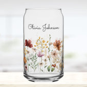 Monogram Watercolor Wildflower Pretty Floral