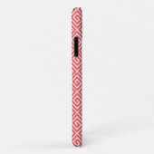 Monogram watermeloen roze Grieks sleutelpatroon Case-Mate iPhone Case (Achterkant/rechts)