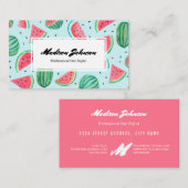 Monogram watermeloenen | VISITEKAARTJES (Voorkant / Achterkant)
