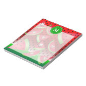 Monogram Watermelon Funny Faces Notitieblok (Gedraaid)