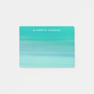 Monogram watermonogram van Aquamarine zee Post-it® Notes