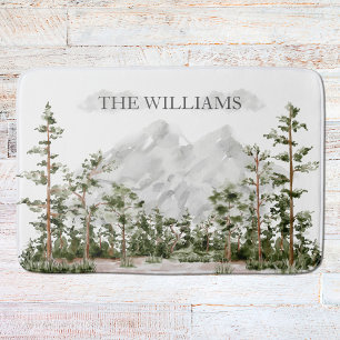 Monogram Waterverf Berg en Bos Badmat